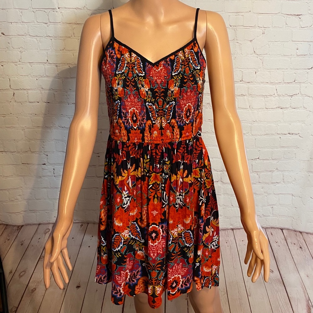 Band of Gypsies black, orange, & red boho dress size mediun - Picture 3 of 16